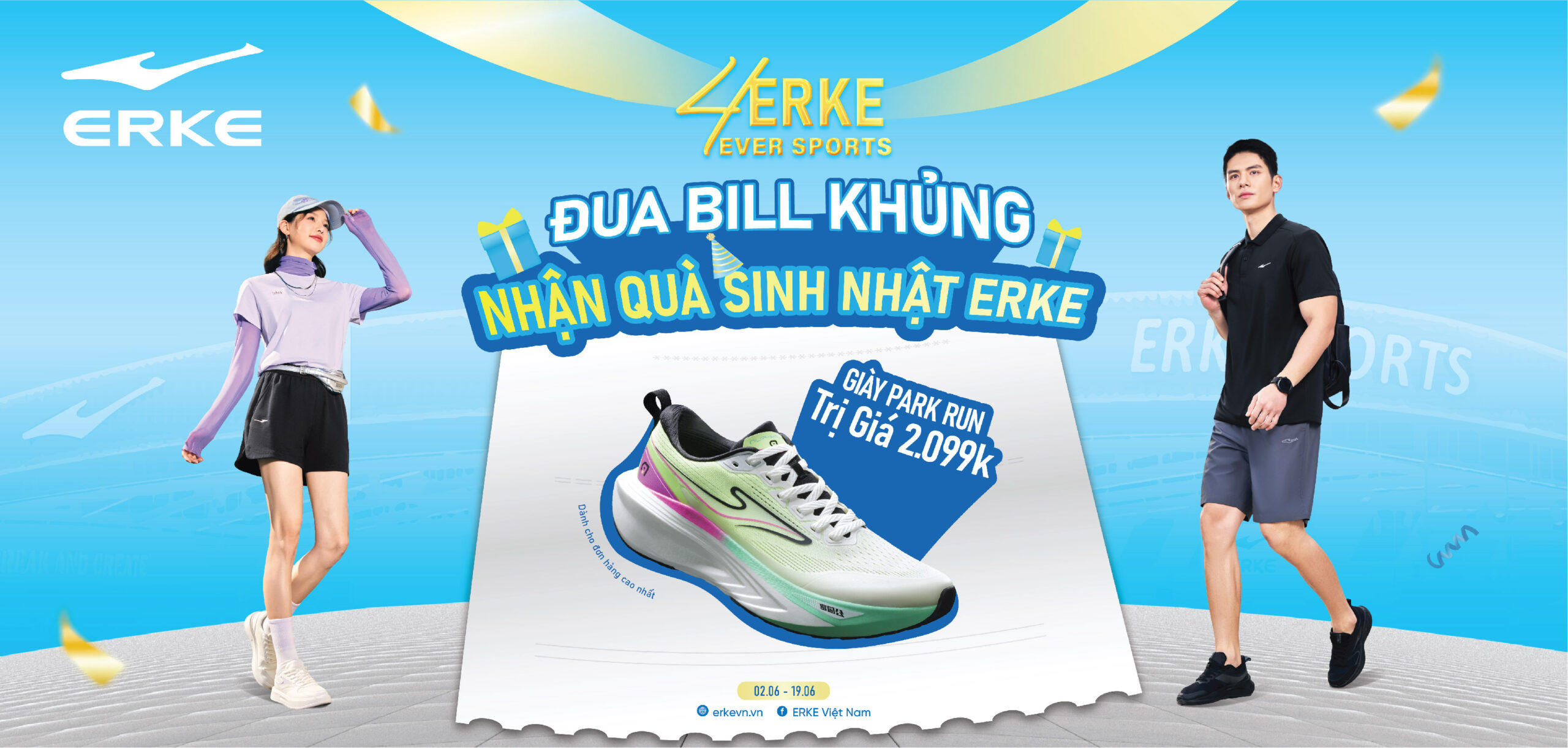 ERKE VIỆT NAM TRÒN 4 TUỔI – MUA LÀ CÓ QUÀ