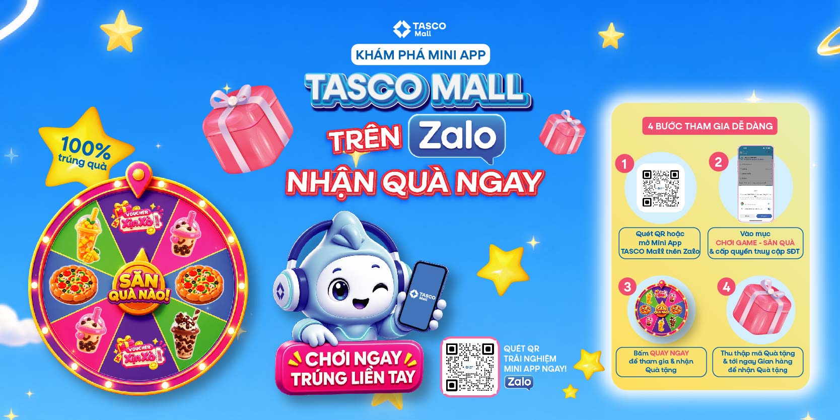 KHÁM PHÁ MINI APP TASCO MALL TRÊN ZALO – 100% TRÚNG QUÀ!